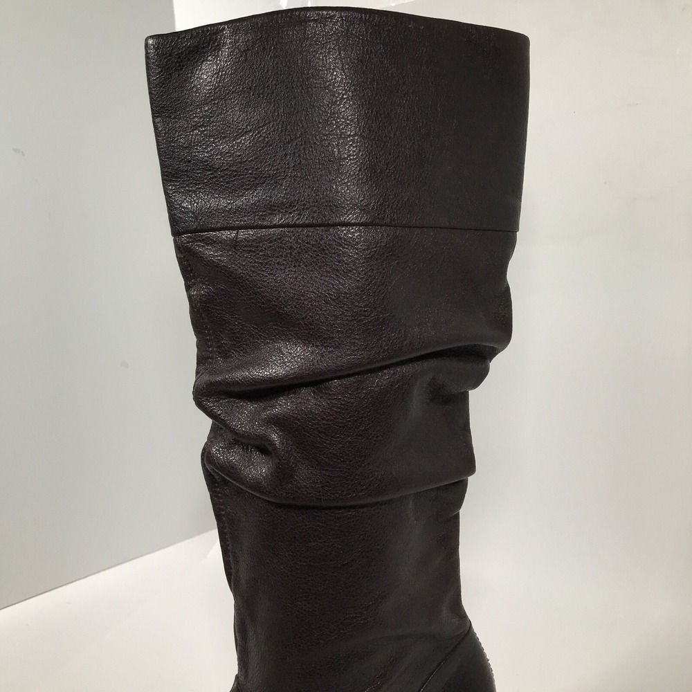 Antonio Melani Womens US Size 8 Black Leather Knee High Tall Boots 2" Heel - Picture 8 of 16